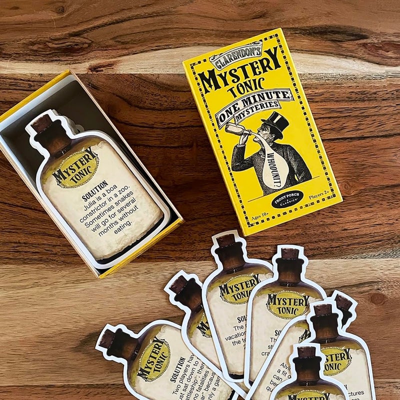 Front Porch Classics | Front Porch Classics Claredon's Mystery Tonic Vintage One Minute Mystery Card Game for 2 or More Players, Ages 10 and Up - Image 2